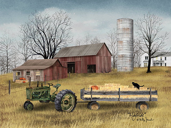 Billy Jacobs BJ1235 - BJ1235 - Hayride - 16x12 Farm, Tractor, Hay Bales, Barn, Silo, Harvest, Autumn, Wagon  from Penny Lane