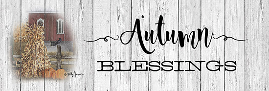 Billy Jacobs BJ1237 - BJ1237 - Autumn Blessings - 18x6 Signs, Wood Planks, Pumpkin, Autumn, Typography from Penny Lane