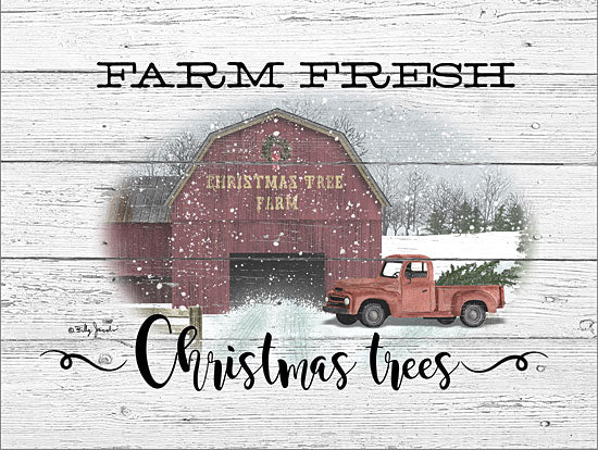 Billy Jacobs BJ1249 - BJ1249 - Farm Fresh Christmas Trees - 16x12 Signs, Wood Planks, Barn, Christmas Tree, Christmas, Truck, Typography from Penny Lane
