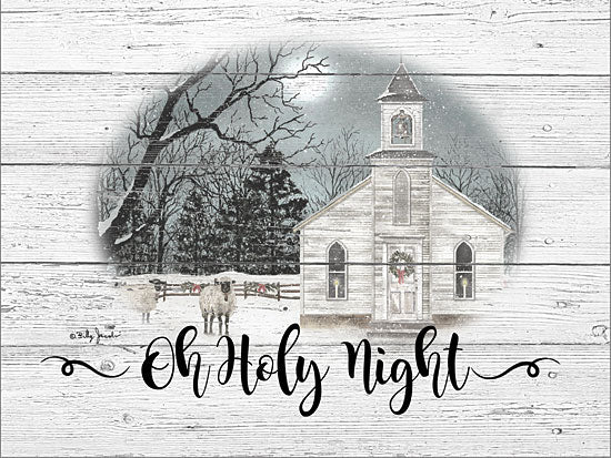 Billy Jacobs BJ1252 - BJ1252 - Oh Holy Night - 16x12 Signs, Wood Planks, Church, Wreath, Lamb, Christmas, Typography from Penny Lane