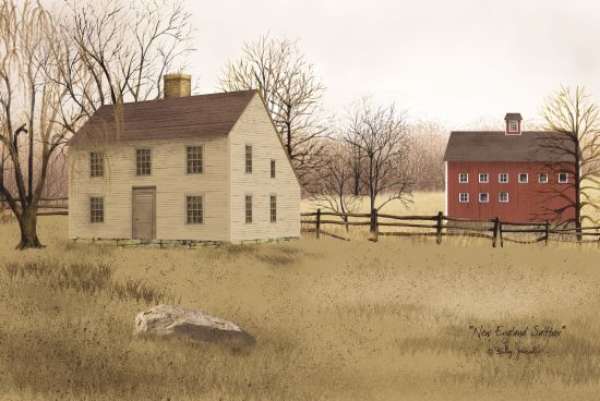 Billy Jacobs BJ130 - New England Saltbox Saltbox House, Barn, Farm, Field, Americana from Penny Lane