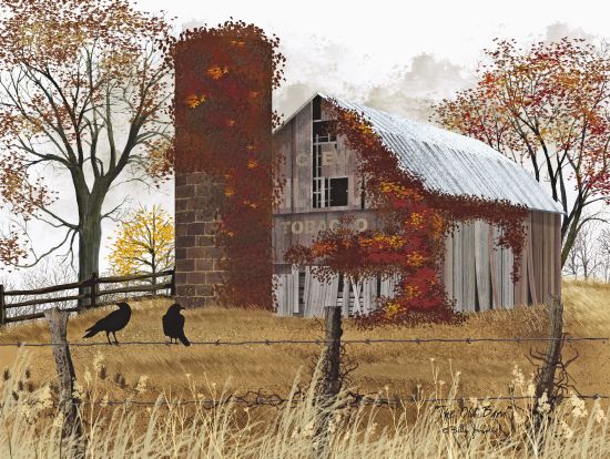 Billy Jacobs BJ833 - The Old Barn Barn, Crows, Field, Farm, Tobacco Chew Barn, Autumn from Penny Lane