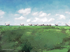 BLUE133 - Distant Hillside Sheep by Day     - 16x12