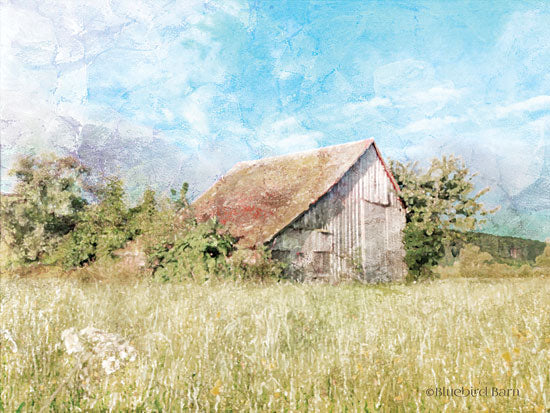 Bluebird Barn BLUE234 - Spring Green Meadow by the Old Barn - 16x12 Barn, Farm, Meadow, Field, Spring from Penny Lane