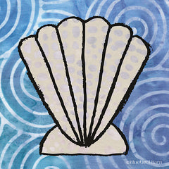 BLUE312 - Whimsy Coastal Clam Shell - 12x12