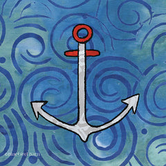 BLUE314 - Whimsy Coastal Anchor - 12x12
