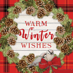 BLUE326 - Warm Winter Wishes Pinecone Wreath - 12x12