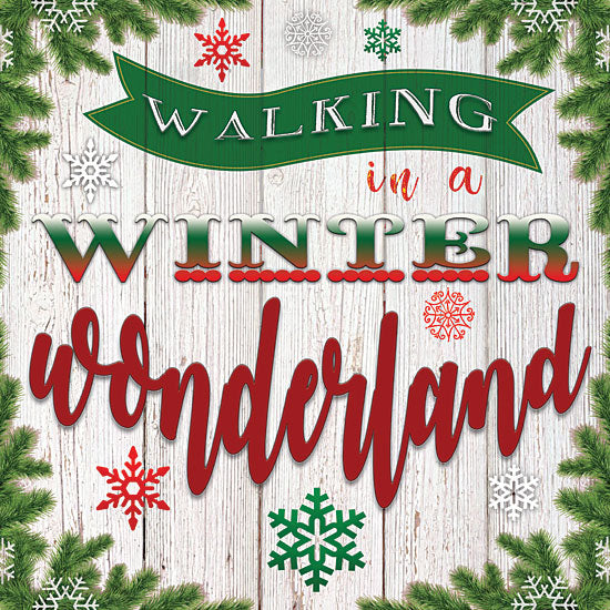 Bluebird Barn BLUE334 - Walking in a Winter Wonderland - 12x12 Walking in a Winter Wonderland, Pine, Snowflakes from Penny Lane