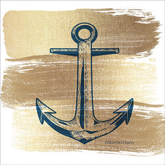BLUE335 - Brushed Gold Anchor - 12x12