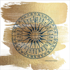 BLUE336 - Brushed Gold Compass - 12x12