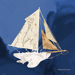 BLUE343 - Sailboat Blue II - 12x12