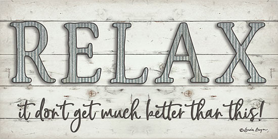 Susie Boyer BOY450 - BOY450 - Relax       - 18x9 Signs, Typography, Wood Planks, Relax from Penny Lane