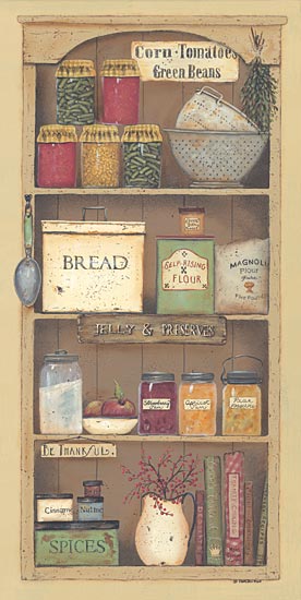 Pam Britton BR212 - Farmhouse Pantry II - Farmhouse, Pantry, Fruit, Vegetables, Cans, Books, Colander from Penny Lane Publishing