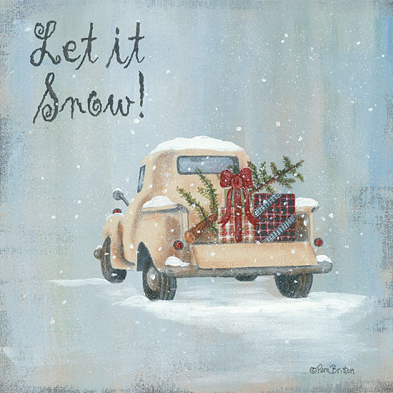 Pam Britton BR449 - Let It Snow Truck, Holiday, Christmas Tree, Let It Snow, Presents, Snow from Penny Lane