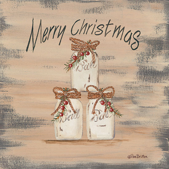 Pam Britton BR450 - Mason Jar Greetings Ball Jars, Holiday, Holly Berries, Christmas from Penny Lane