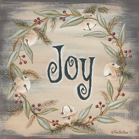 Pam Britton BR451 - Jingle Joy Wreath Joy, Jingle Bells, Wreath, Holly Berries, Holiday from Penny Lane