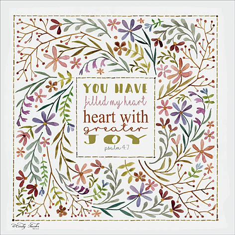 Cindy Jacobs CIN1006 - Filled My Heart with Joy - Psalms, Bible Verse, Flowers, Greenery, Border from Penny Lane Publishing