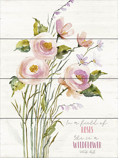 Cindy Jacobs CIN1007 - She is a Wildflower - Roses, Wildflowers, Wood Planks from Penny Lane Publishing