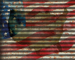 CIN1081 - American Flag on Metal