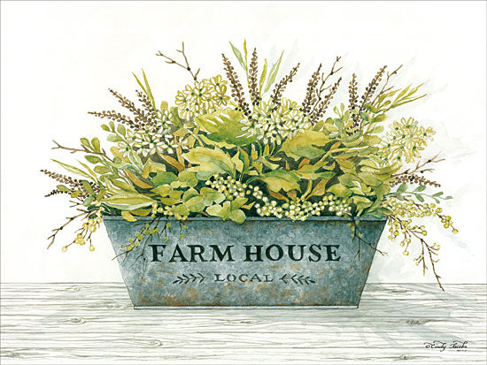 Cindy Jacobs CIN1102 - Farmhouse Farmhouse, Galvanized Bucket, Flowers, Neutral Colors from Penny Lane