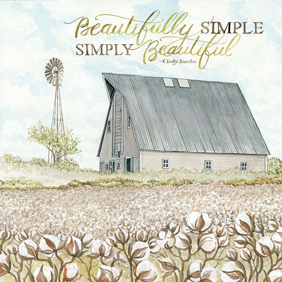 Cindy Jacobs CIN1149 - Beautifully Simple Simple, Beautiful, Farm, Barn, Cotton, Field from Penny Lane