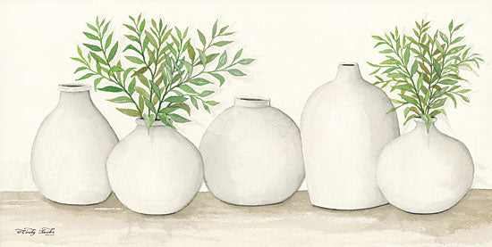 Cindy Jacobs CIN1159 - Simplicity in White I White Clay Pots, Greenery, Plants, Still Life from Penny Lane