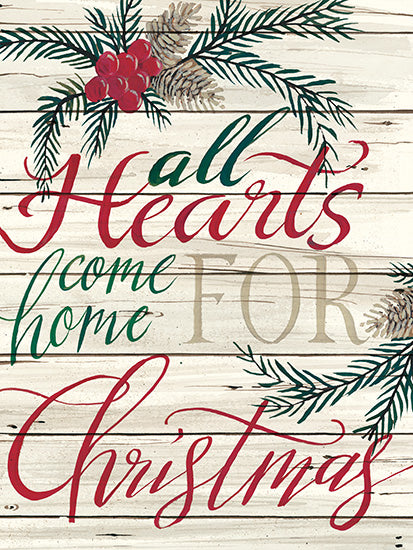 Cindy Jacobs CIN1246 - All Hearts Come Home for Christmas Shiplap All Hearts Come Home, Holly Berries, Pine Sprigs, Shiplap from Penny Lane