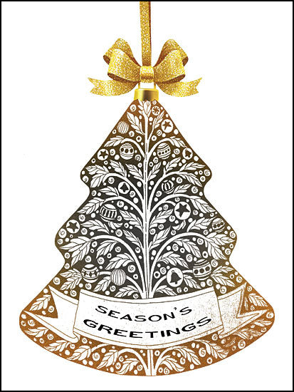 Cindy Jacobs CIN1304 - Season's Greetings Ornament Silver and Gold, Ornaments, Season's Greetings, Holidays from Penny Lane