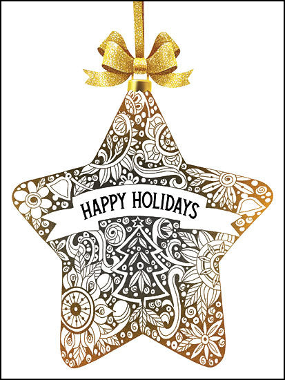Cindy Jacobs CIN1305 - Happy Holidays Ornament Silver and Gold, Ornaments, Happy Holidays from Penny Lane