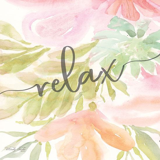 Cindy Jacobs CIN1358 - Floral Relax Flowers, Blooms, Botanical, Watercolor, Relax, Bathroom from Penny Lane