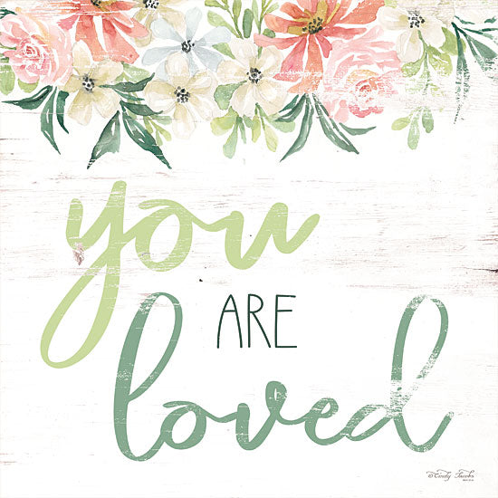 Cindy Jacobs CIN1378 - Floral You Are Loved You Are Loved, Flowers, Calligraphy, Signs from Penny Lane