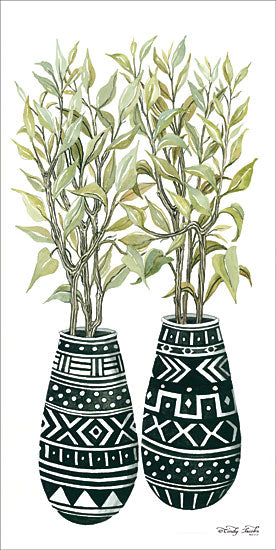 Cindy Jacobs CIN1399 - CIN1399 - Mud Cloth Vase I   - 12x24 Mud Cloth Vase, Southwestern, Plants, Black & White from Penny Lane