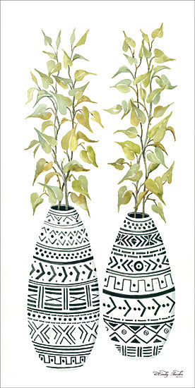 Cindy Jacobs CIN1400 - CIN1400 - Mud Cloth Vase II    - 12x24 Mud Cloth Vase, Southwestern, Plants, Black & White from Penny Lane