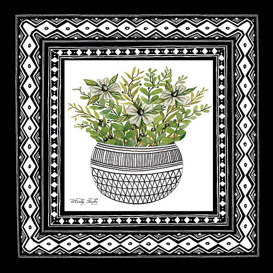 Cindy Jacobs CIN1441 - Aztec Floral II  - 12x12 Aztec Floral, Mud Cloth, Aztec, Greenery from Penny Lane