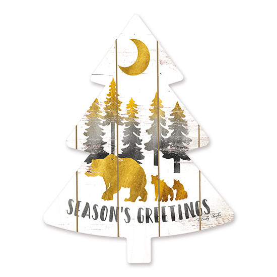 Cindy Jacobs CIN1478TREE - Gold Bears Season's Greetings   Holidays, Bears, Season's Greetings, Christmas Trees, Moon, Gold from Penny Lane