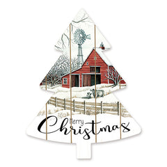 CIN1480TREE - Barn Merry Christmas