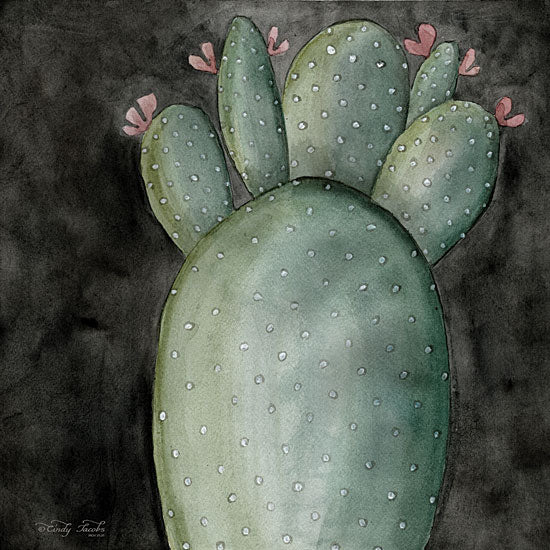 Cindy Jacobs CIN1543 - Big Blooming Cactus I - 12x12 Cactus, Succulents, Pink Flowers from Penny Lane