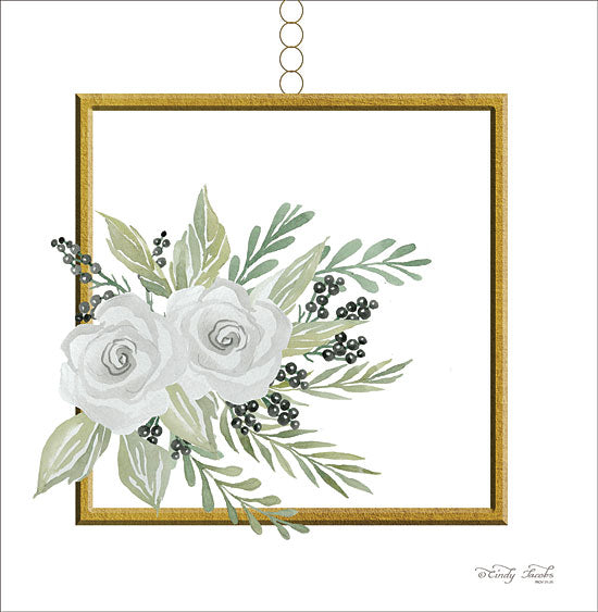 Cindy Jacobs CIN1551 - Geometric Square Muted Floral - 12x12 Geometric Square, Flowers, Greenery from Penny Lane