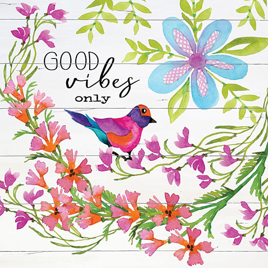 Cindy Jacobs CIN1603 - Good Vibes Only - 12x12 Good Vibes Only, Flowers, Birds, Botanical from Penny Lane