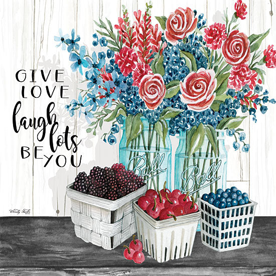 Cindy Jacobs CIN1609 - Give Love - Laugh Lots - Be You - 12x12 Love, Laugh, Flowers, Vases, Fruit, Fruit Baskets, Signs, Kitchen, Shiplap from Penny Lane
