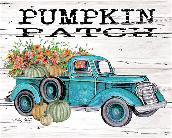 Cindy Jacobs CIN1619 - Pumpkin Patch Truck - 16x12 Pumpkin Patch, Truck, Pumpkins, Blue Truck, Signs, Autumn from Penny Lane