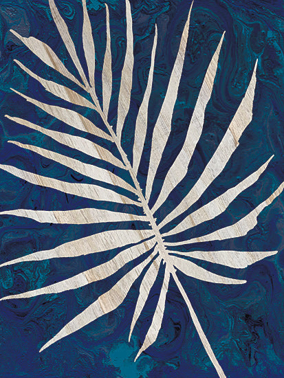 Cindy Jacobs CIN1677 - CIN1677 - Palm Leaf Navy - 12x16 Palm Leaf, Navy and Cream, Coastal from Penny Lane