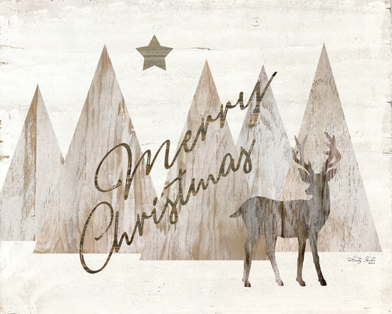 Cindy Jacobs CIN1678 - CIN1678 - Merry Christmas Deer - 16x12 Holidays, Deer, Mountains, Wood Inlay, Merry Christmas from Penny Lane