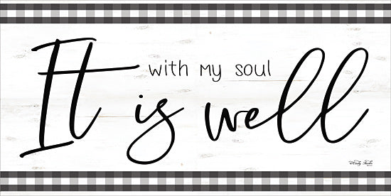 Cindy Jacobs CIN1701 - CIN1701 - It is Well With My Soul - 18x9 It is Well With My Soul, Gingham, Black & White from Penny Lane