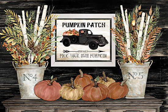 Cindy Jacobs CIN1785 - CIN1785 - Pumpkin Patch Still Life - 18x12 Signs, Typography, Pumpkins, Truck, Still Life, Pumpkin Patch, Fall from Penny Lane
