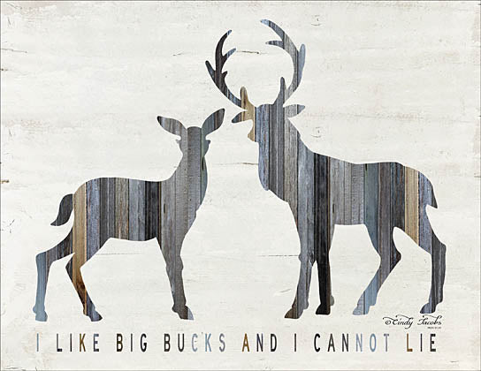 Cindy Jacobs CIN942 - I Like Big Bucks - Deer, Bucks, Wood Inlay, Humor from Penny Lane Publishing