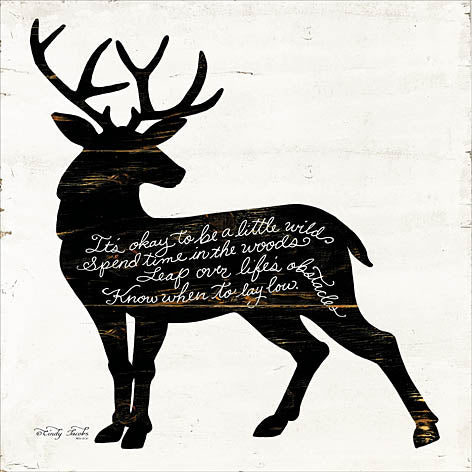 Cindy Jacobs CIN950 - Deer in Black - Deer, Black & White, Calligraphy from Penny Lane Publishing