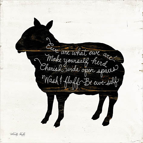Cindy Jacobs CIN962 - Sheep - Make Yourself Herd - Sheep, Motivating, Black & White, Calligraphy from Penny Lane Publishing