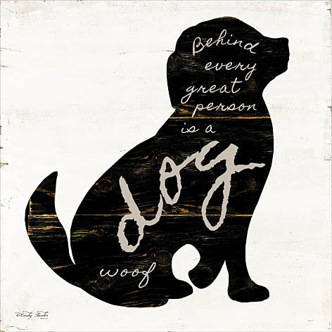 Cindy Jacobs CIN966 - Dog  - Dog, Silhouette, Calligraphy, Black & White from Penny Lane Publishing