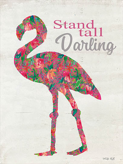 Cindy Jacobs CIN970 - Stand Tall Flamingo - Flamingo, Wood Inlay, Floral, Tropical from Penny Lane Publishing